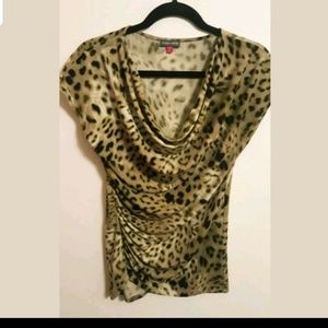 Vince Camuto Fitted Sexy Leopard Top...XS